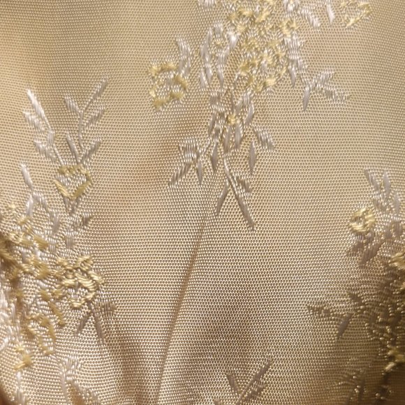 Vintage 50s Yellow Floral Jacquard Swing Homemade S - Picture 12 of 12